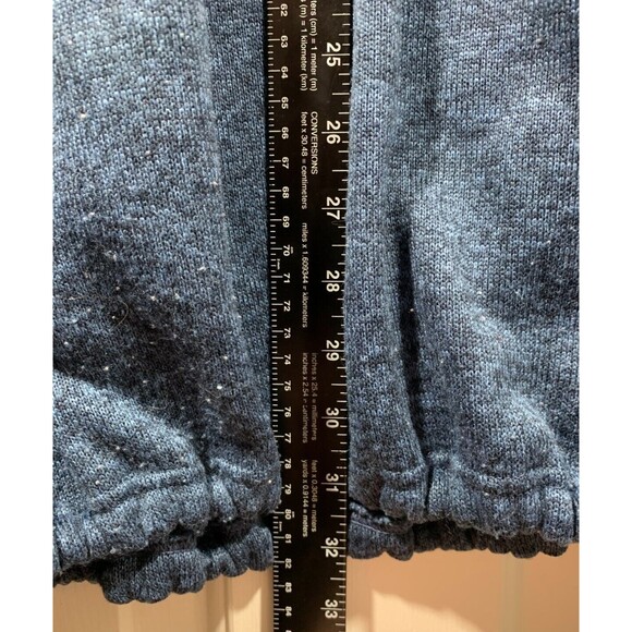 Eddie Bauer XXL 1/4 Zip Cinched Waist Fleece Pull-over Jacket Heathered Blue - Picture 11 of 12